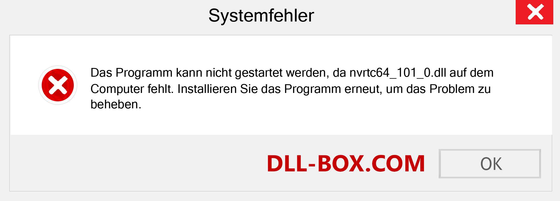 nvrtc64_101_0.dll-Datei fehlt?. Download für Windows 7, 8, 10 - Fix nvrtc64_101_0 dll Missing Error unter Windows, Fotos, Bildern